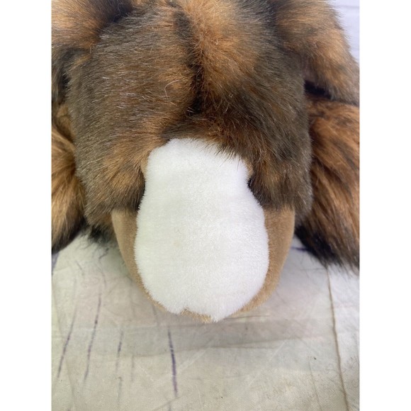VTG Carousel by Guy Bunny Rabbit Laying Floppy Hairy Bull Nose Plush Toy Brown - Picture 9 of 12